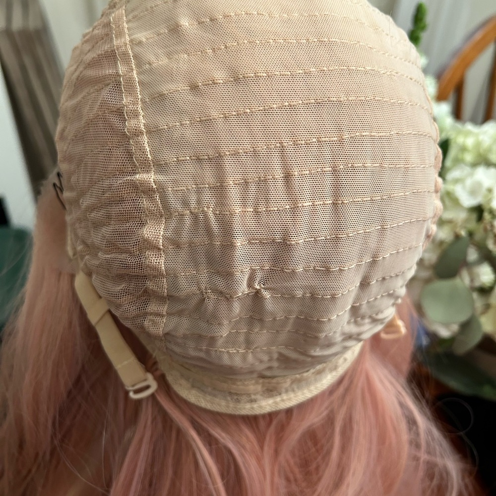 Heat Resistant Silky Pink Long Wig with Natural Hairline - Picture 3 of 4